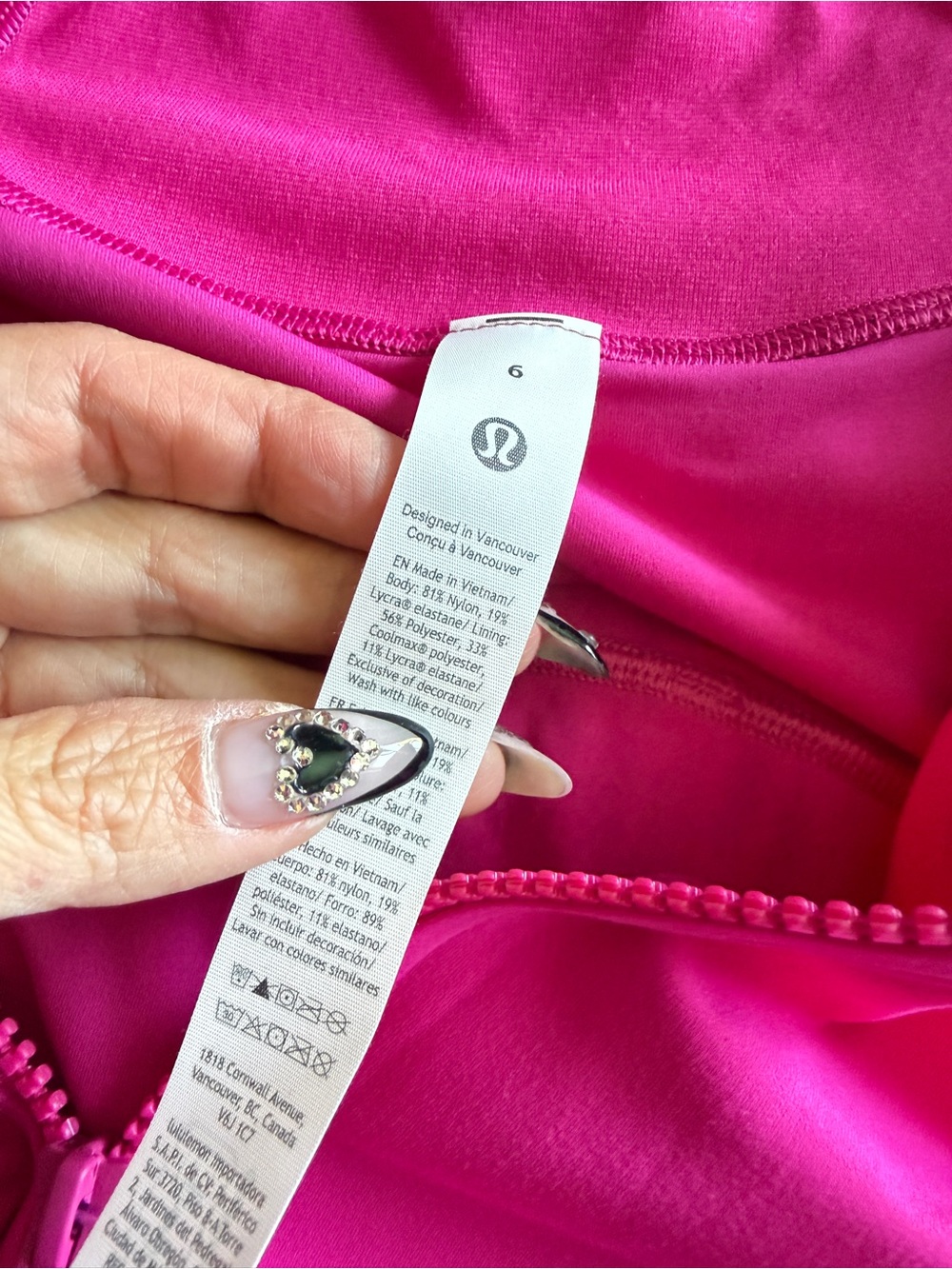 NWT lululemon athletica Hot Pink Full-Zip Utility Jacket Size 6 - Picture 4 of 4
